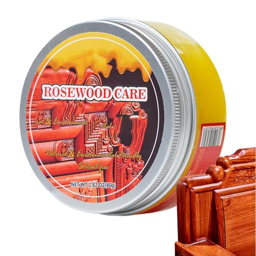 蜜蝋家具ポリッシュ、木材用ペーストワックス -レッドウッド家具木材メンテナンススペシャルケア栄養蜜蝋ソリッドフッドフローリング家具ワックス天然蜜蝋 80g ウッドポリッシュ&コンディショナー - 無臭の蜜蝋家具を磨き、修復し、あらゆる木材の種類と色を保護し