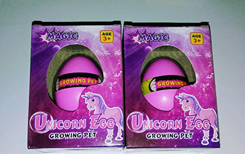 WG Commerce Unicorn Egg 2 Pack Hatchable Water Egg Toy with Baby Unicorn