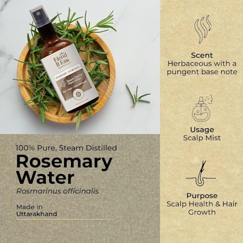 Image of Blend It Raw Apothecary Rosemary Hydrosol for Hair & Skin, Steam Distilled Rosemary Water Bulk | 200ml