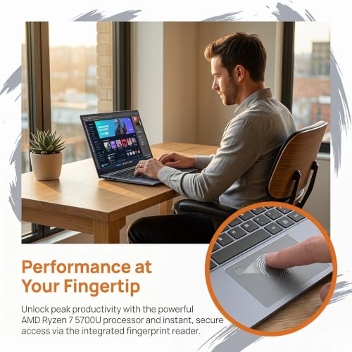 Image of VigoBook G7 15.6-inch Laptop - Ryzen 7 5700U (8C /16T), 16GB RAM, 512GB SSD, WiFi 6, Fingerprint Reader, 58Wh Battery - Grey