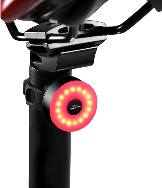DONPEREGRINO M2 - Compact LED Bike Rear Light up to 90 Hours Battery Life, USB - Type C Rechargeable Bicycle Tail Light with 5 Steady Flash Modes