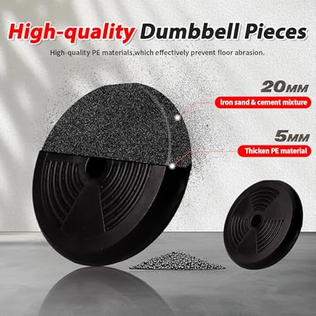 Adjustable Dumbbell Set 20/30/70/90LBS Weight Set for Home Gym Full Body Workout with Multiple Fitness Combinations