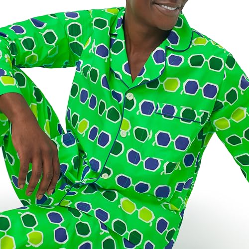 Trina Turk x BedHead Pajamas Mens, Lightweight Organic Cotton Long Sleeve Button Down Pant Lounge Set4