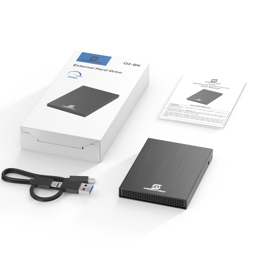 Amazon.com: OSENTRiX O2-BK 2TB USB 3.0 Pocket-Size Portable