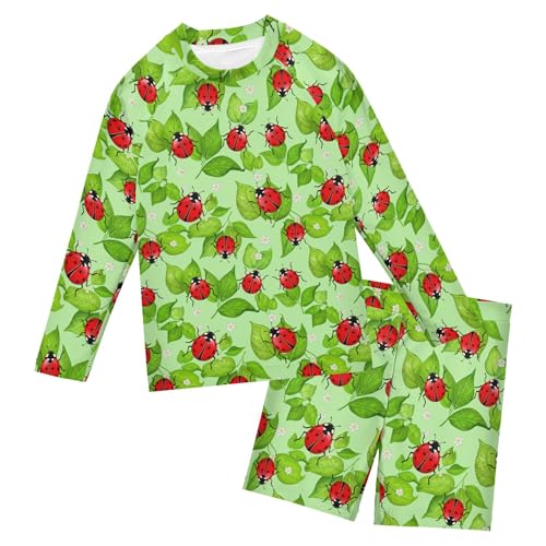 Ladybug Leaves Baby Boys' Toddler Long Sleeved Rashguard Swim Bathing Suit Set B0404608
