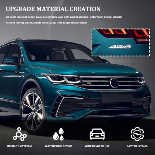 Image of 4x4 Emblem Sticker, Metal Car Emblems, 3D Fender Badge Decal Car Sticker, Universal 4X4 Emblem Badge 3D Logo Car Exterior Accessories Fit for SUVs Trucks Pickups (4WD, Silver)