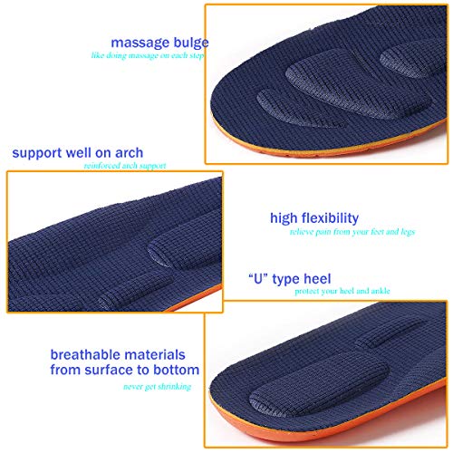 Plantillas de masaje para zapatos, absorbentes de impactos, unisex miniatura 4