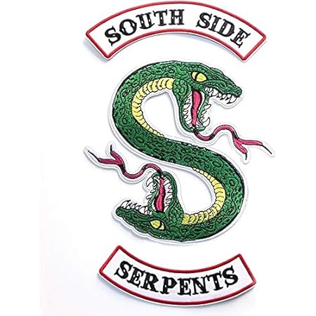 Choppershop Ecusson Thermocollant Brode Representant Un Serpent Vert Comportant Les Mots South Side Serpents Amazon Fr Cuisine Et Maison