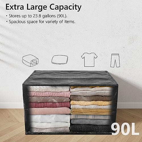 SUOCO 8-Pack Jumbo and 6-Pack 90L Vacuum Storage Bags for Clothes and Bedding