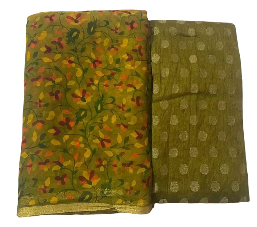 Women's Chiffon Saree With Blouse Piece