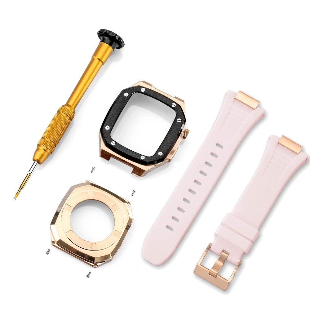 Boîtier de bracelet en acier inoxydable pour Apple Watch 41mm 44mm 45mm