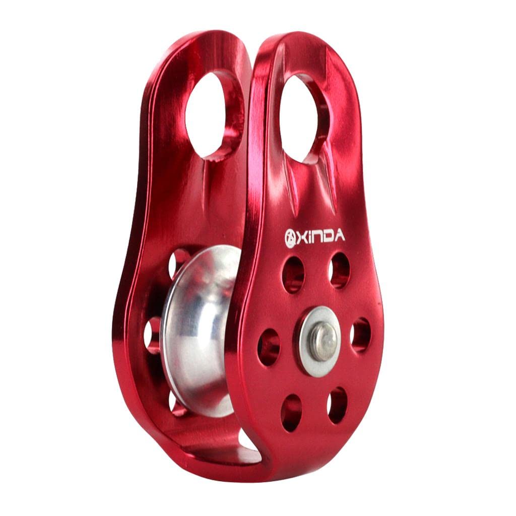 Qianly Mosquetón de Aluminio con Anilla en D de 28 KN con Bloqueo Giratorio + 20 KN Fijo