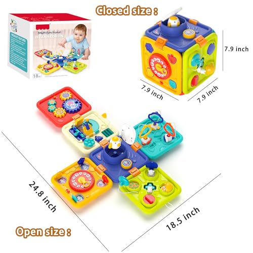 Image of Toys for 1 2 Year Old Boy Montessori Busy Board Educational Learning Toddler Toys One Year Old Boy and Girl Gifts