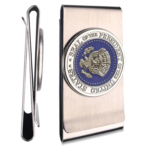 Double layered Metal Money Clip, Men's Slim Money Clip,wallet clip Credit Business Card Holder Pocket,Silver Cash Clip