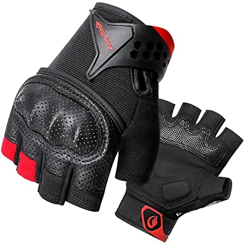 LVNRIDS Motorcycle Gloves Fingerless Motorbike Motocross Half Finger Racing Airsoft Cycling Gloves for Men Women M Cover