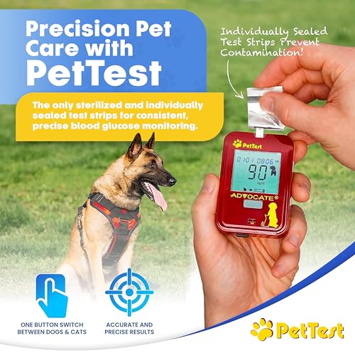 PetTest Diabetes Blood Glucose Tests Strips for Dogs and Cats for use with PetTest Glucose Monitor (50 Strips) Sterilized and Individually Sealed - Image 5