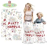 JQAQJU Potato Sack Race Bags for Adults and Kids, 8 Pack 40*26 Inch, Easter Outdoor Games for Family Party Supplies Lawn Backyard Jumping bag