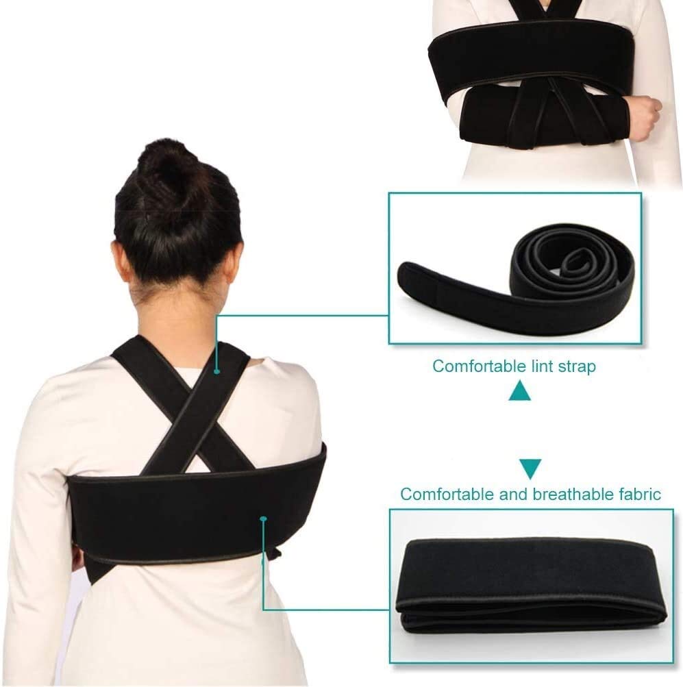 Eslinga de Brazo médico Eslinga de Hombro Ligera, Transpirable, ergonómicamente diseñada Eslinga para Huesos Rotos y fracturados Brazo Ajustable para Reparar Mujeres