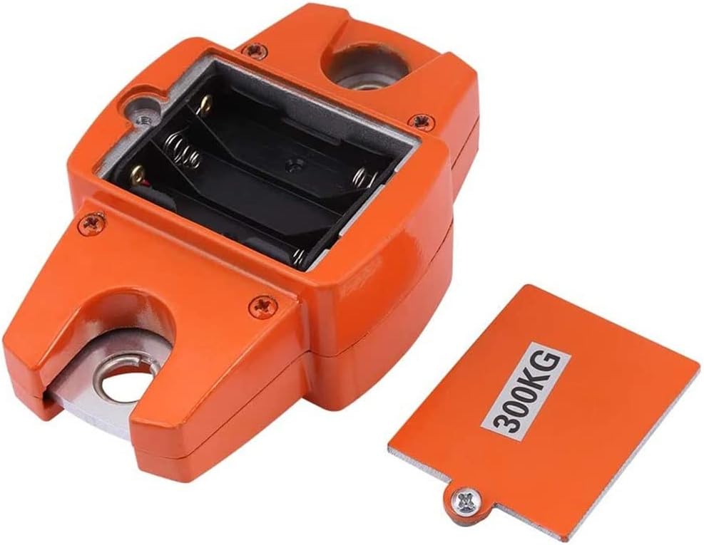 Digital Hanging Scale 660lb Handheld 300Kg Mini Crane Scale for Farms Hunting Bow Draw Weight Fishing Outdoor Activities Hanging Scale with Accurate Sensors (Orange 300kg/0.1kg)