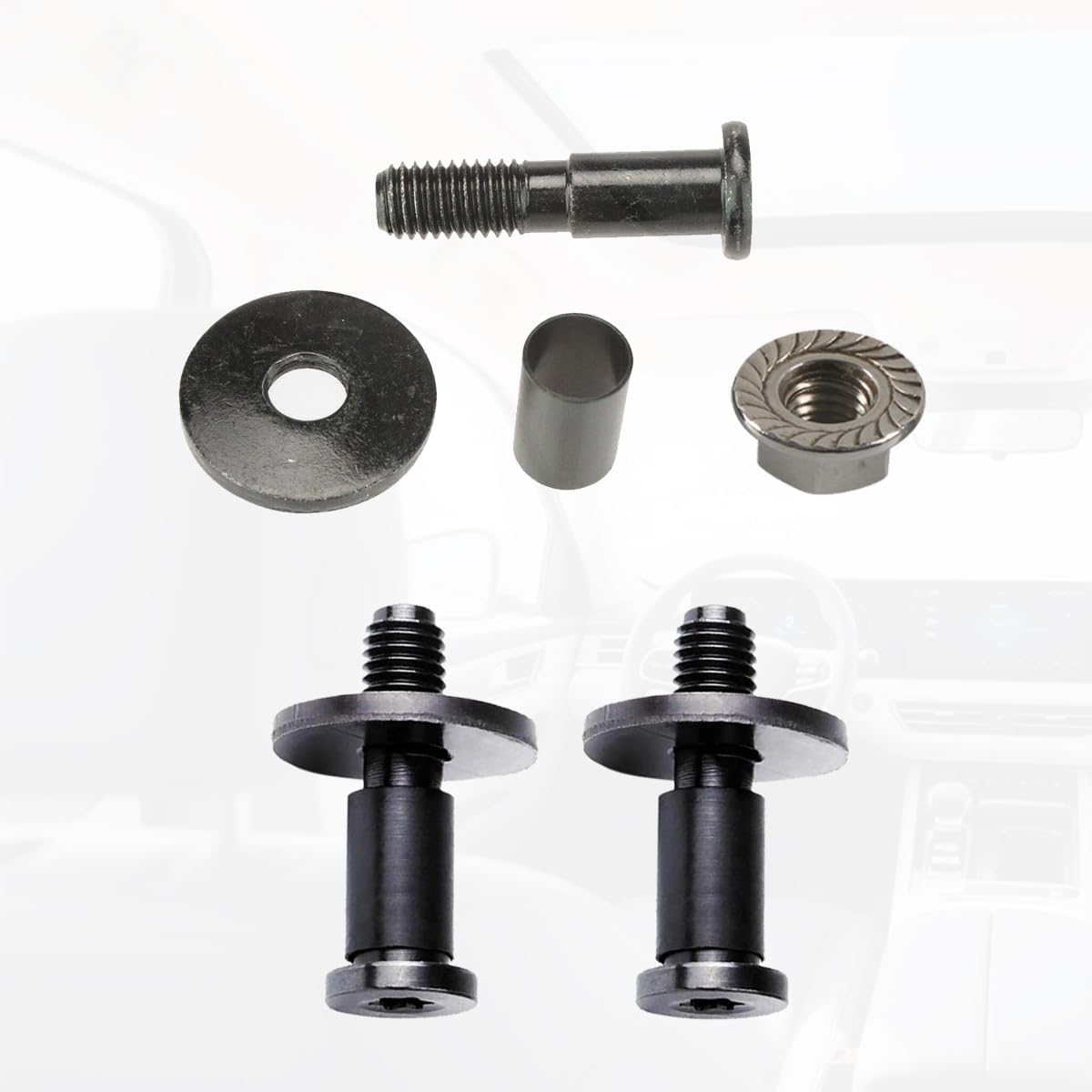 BESULEN 2 Set Car Tailgate Striker Bolt, OEM#11570162 38427 Vehicle Tailgate Door Lock Latch Striker with Nuts, Auto Replacement Accessories