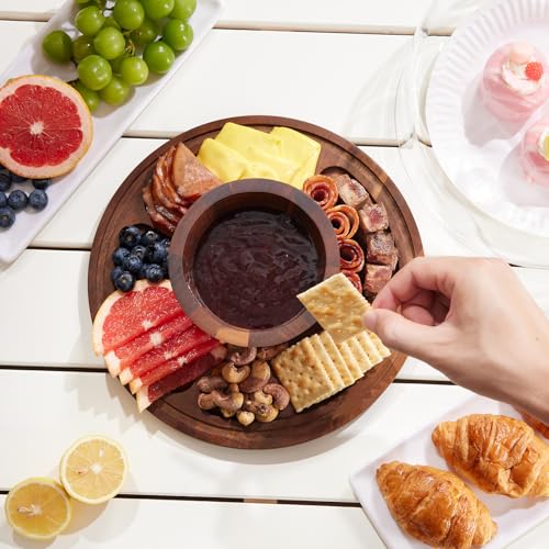 VIVIRBIEN Suporte de bolo de vidro de madeira com cúpula, suporte magnético 2 em 1 para bolo com tam