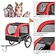 CXWXC Fahrradanhänger für Hunde 2 in 1 Fahrradanhänger & Jogger hundewagen mit Stoßdämpfer, Hundeanhänger Maximale Belastbarkeit 40KG/88LBS (Rot)