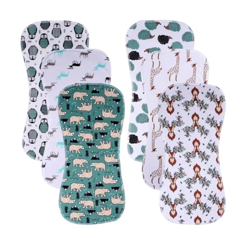 Image of Gelisite 6 Pack Cotton Baby Burp Cloths Extra Absorbent Soft for Baby Boys and Girls