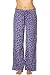 Intimo Women's Ladie's Printed Microfleece Pant, Purple Animal, Large