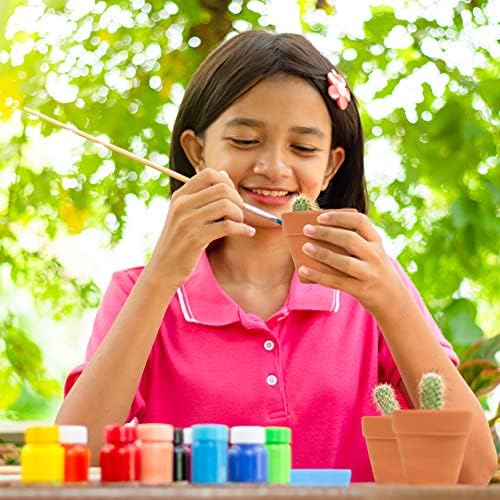 Garden Mania - 12 Mini Terracotta Ceramic Clay Flower Pots with Drain Hole, 8cm