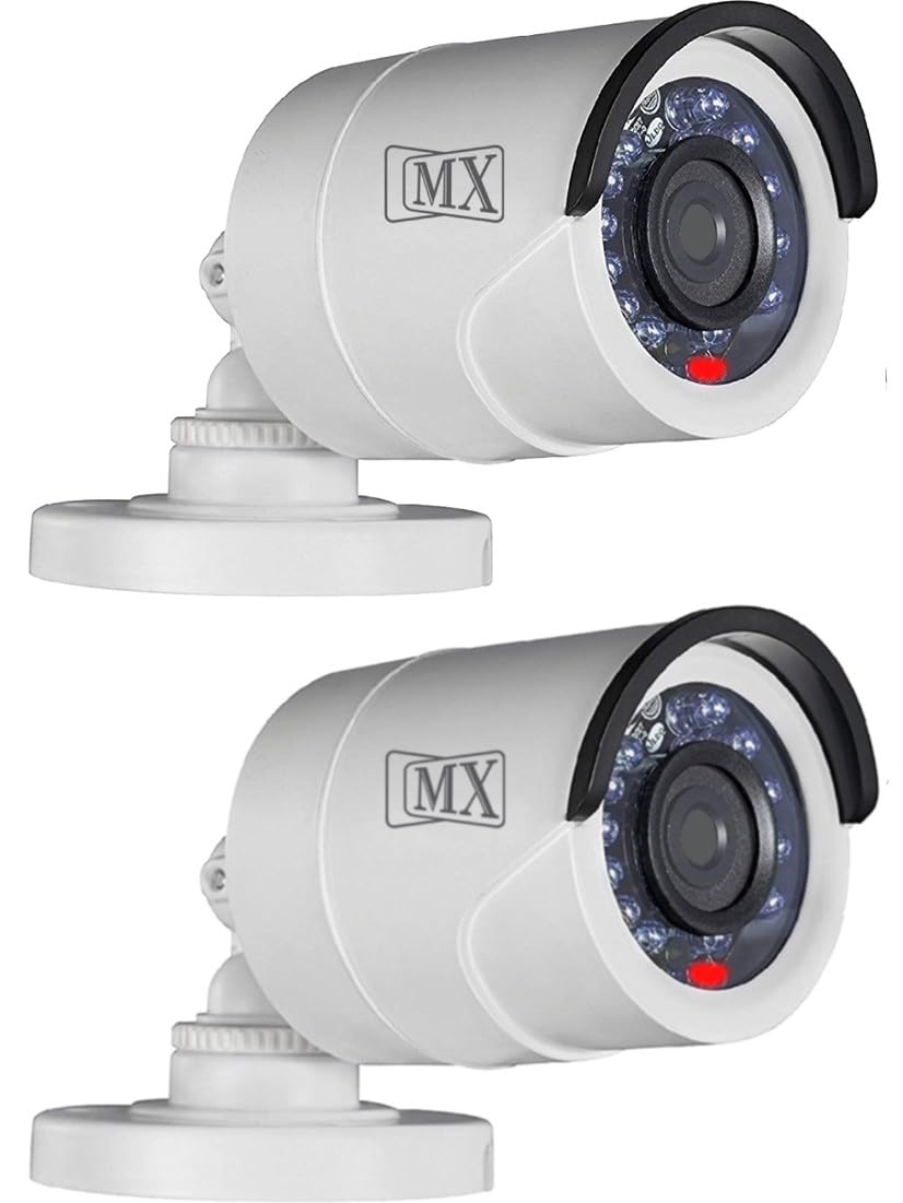 MX 2Pcs of Dummy Fake Simulated Infrared IR LED Sensor Black Bullet Wireless Security Camera with Red Light Realistic Looking CCTV Surveillance Dummy5 Security Camera-picture-13