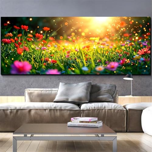 Peinture diamant fleur Mefooge 50x100cm kit complet broderie diamant de paysage