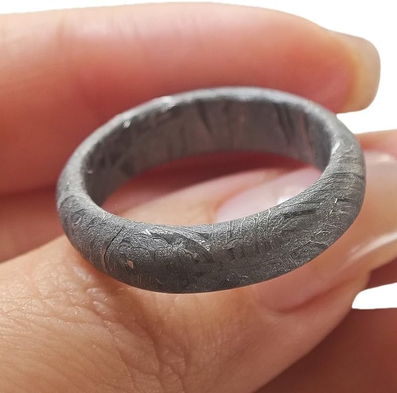 Muonionalusta meteorite ring, natural iron meteorite pendant handmade jewelry - Image 8
