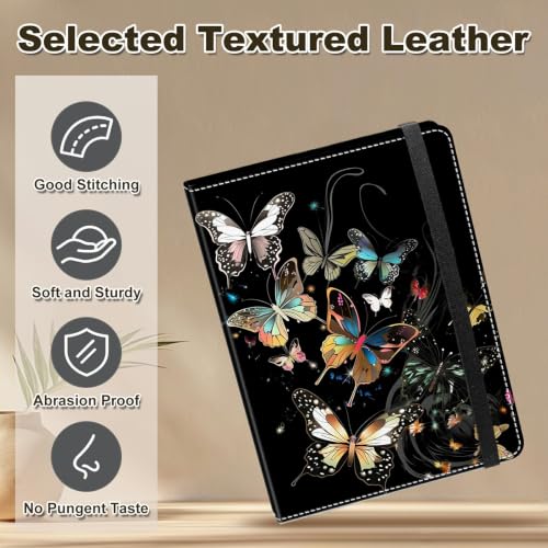 Image of Photo Album 4x6 120 Photos with Strong Elastic Band, Midnight Butterflies