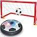 Hover Soccer Ball Indoor Hover Ball for Kids - Set of Football Disk Toy, 2 Goals & Inflatable Ball w/ Inflator, Soccer Game Gift w/ LED Lights - Indoor Outdoor Sports Soccer Toys for Boys and Girls