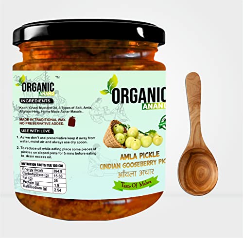 Image of Organic Anand Amla Pickle 500gm | Homemade Indian Gooseberry Pickle | Traditional Amla Ka Achaar | Natural, Homemade Pickle| No Artificial Preservatives | Ready to Eat