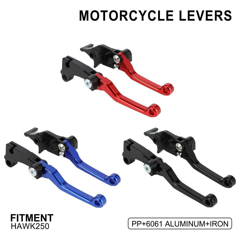 Dźwignie zbiornika głównego cylindra hamulcowego d akcesoria motocyklowe dźwignia sprzęgła hamulca / pasuje do Hawk 250 Hawk250 6061 Aluminium Dirt Pit Bike Motocross Mot Brake Lever