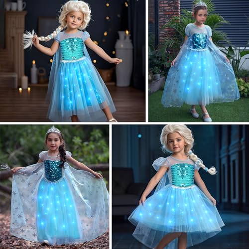 Disfraz de Princesa con Capa para Niñas 5-6 años miniatura 6