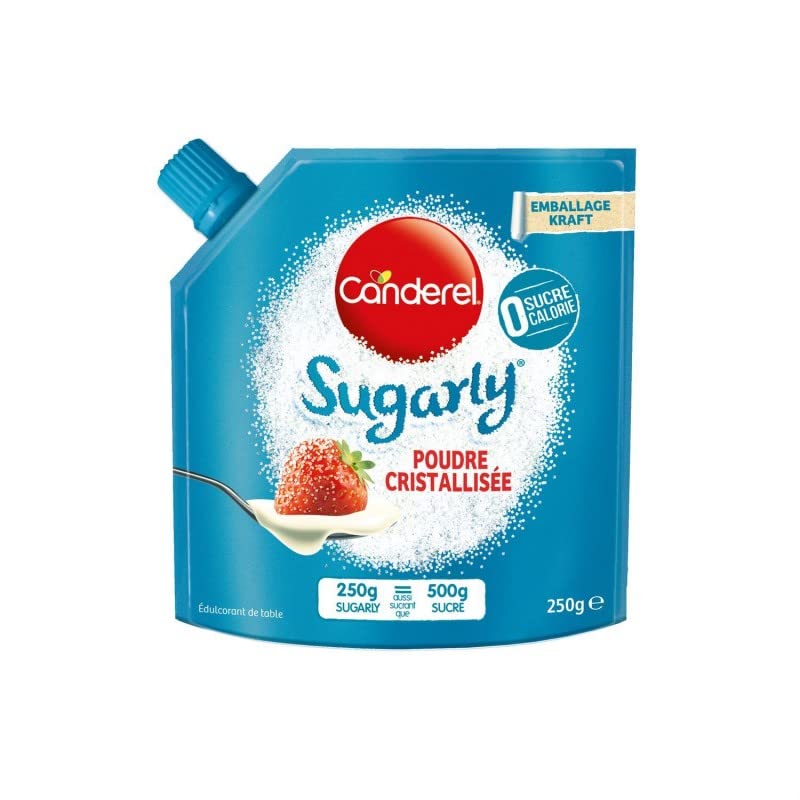 Canderel Poudre Cristallisée Sucralose - Édulcorant Naturel en Pot de 250g pour une Cuisine Allégée en Sucre - Le Lot De 3