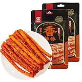 SXETBEAN 2 Packs Latiao, Chinese Spicy Strips, Delicious La Tiao Snacks, 62g/2.1oz per Pack (2 Packs, Spicy)
