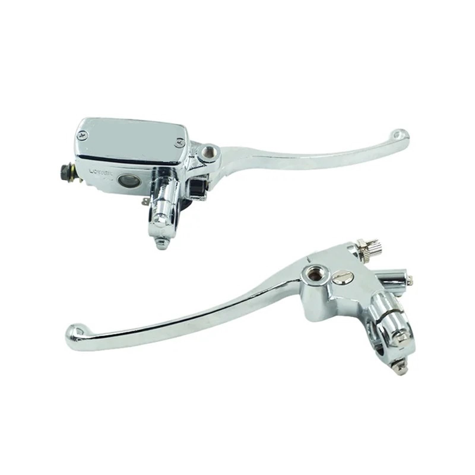 APSHDNCU Forward Brake Pump Fit for Kawasaki SDTW Universal 1" Motorcycle Brake Clutch Master Cylinder Hydraulic Pump with Lever(Silver plating-22MM)