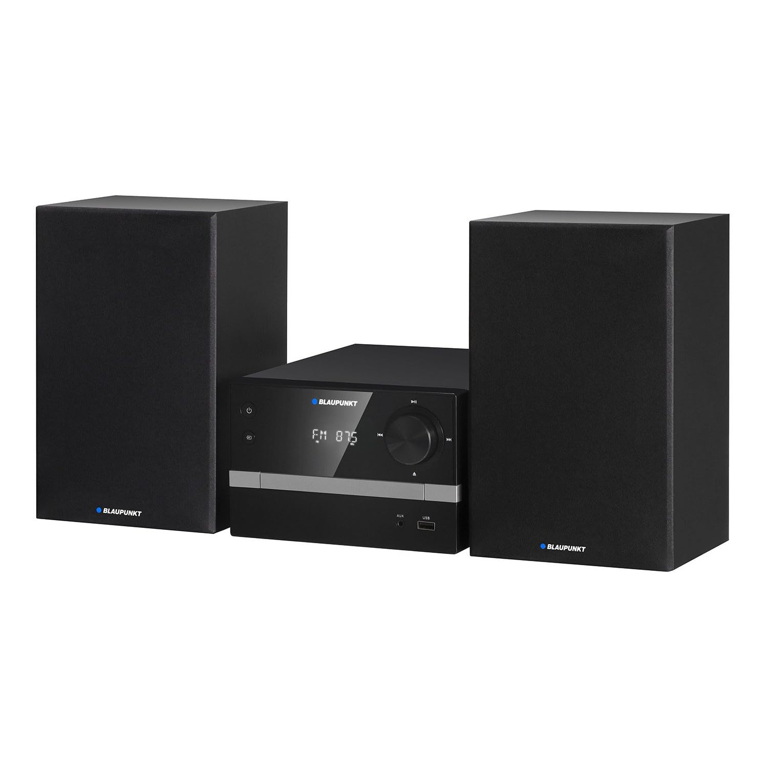 Blaupunkt MS9BT Micro impianto stereo con lettore CD Bluetooth Radio FM USB AUX 20W RMS Sistema audio compatto con altoparlanti Equalizzatore telecomando e sveglia per la casa