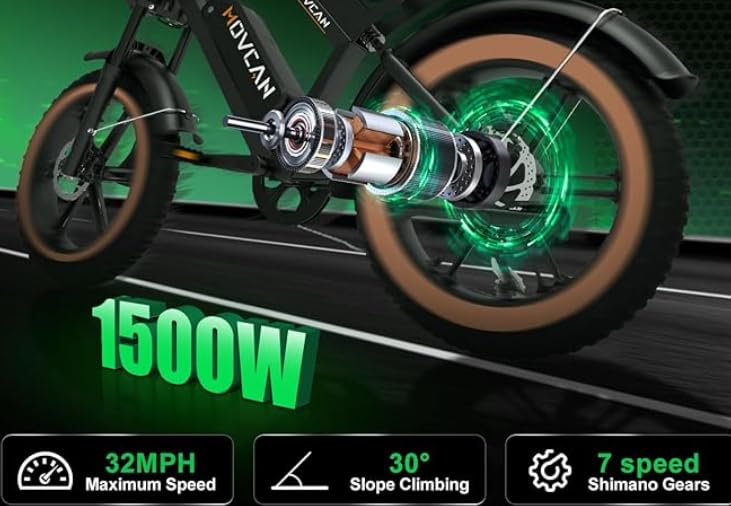 MOVCAN Integrated Wheel Motor for V30 & V30MAX Motors, 1000W & 1500W (V30MAX Motor)