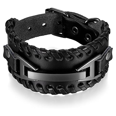 Bracelet Homme OIDEA Cuir Tressé Cover