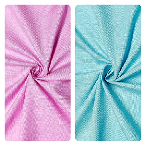 Image of JHABAK'S Unstitched Polycotton Giza Cotton Shirt Fabric For Men - Combo Pack of 2-1.60m Shirt Cloth Piece - 58 inch Width
