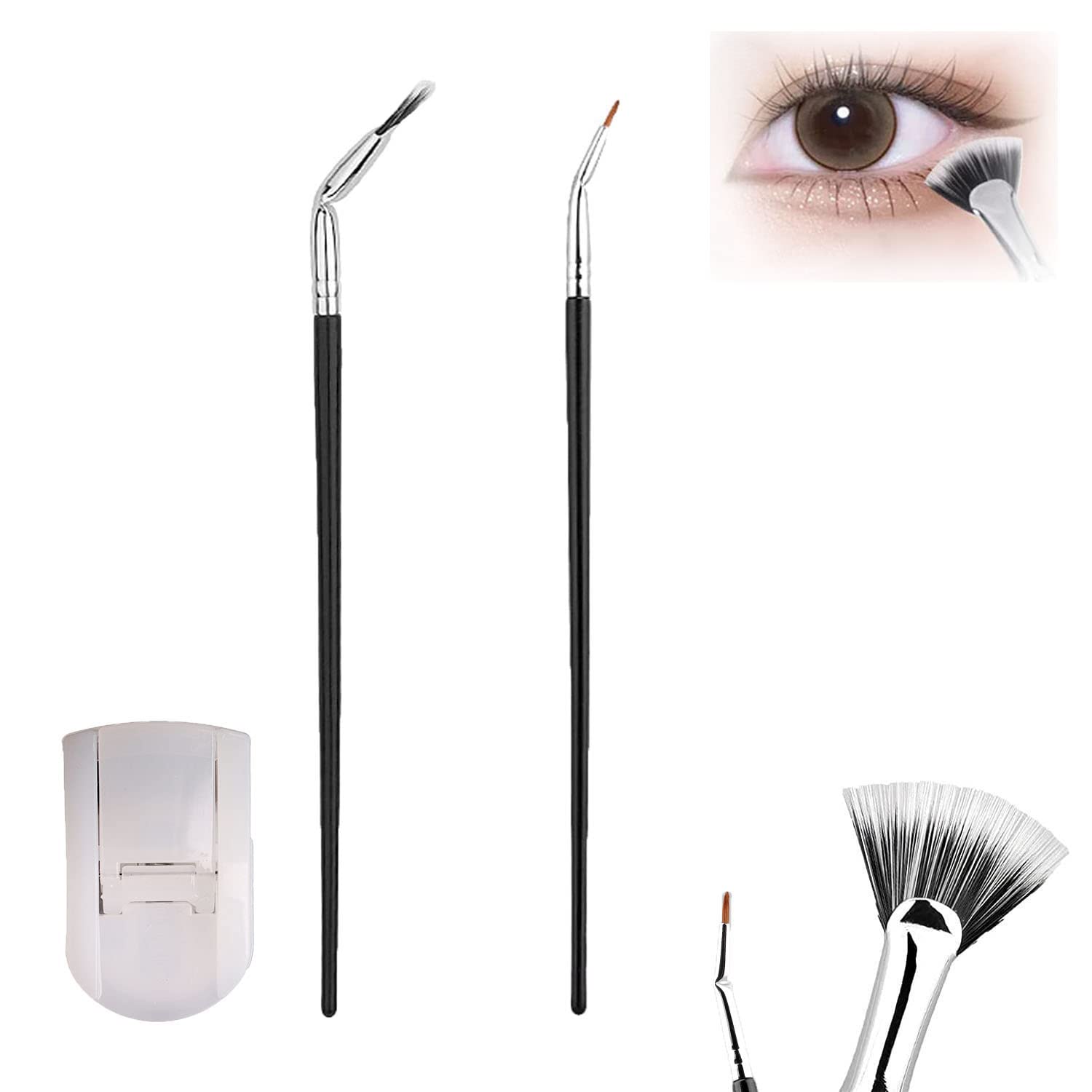 Angled Fan Shaped Eyelash Brush, Eyelash Comb Separator