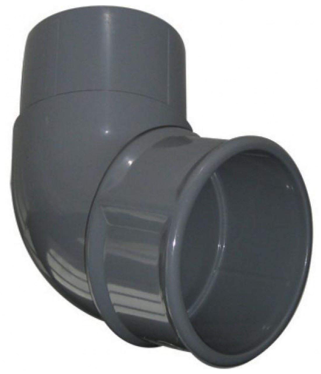 Tuyau de gouttière coude 112° déviation 68 mm gris FloPlast PVC extérieur