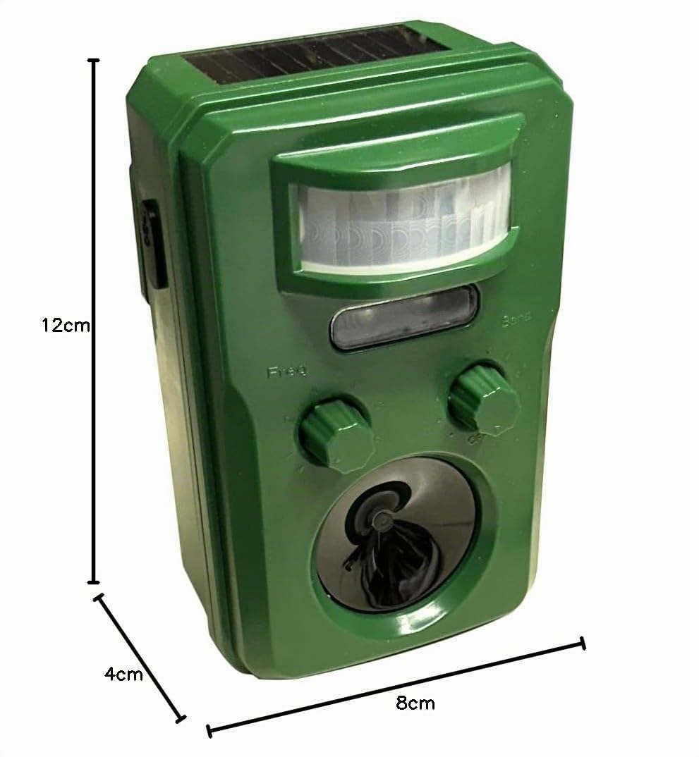 Sandokan, Repellente Animali Ad Energia Solare, Tecnologia Ultrasuoni Con Sensore Infrarossi e Luci Stroboscopiche, Protezione Giardini, Orti e Cortili, 6 Modalità di Frequenza, Ecologico e Sicuro