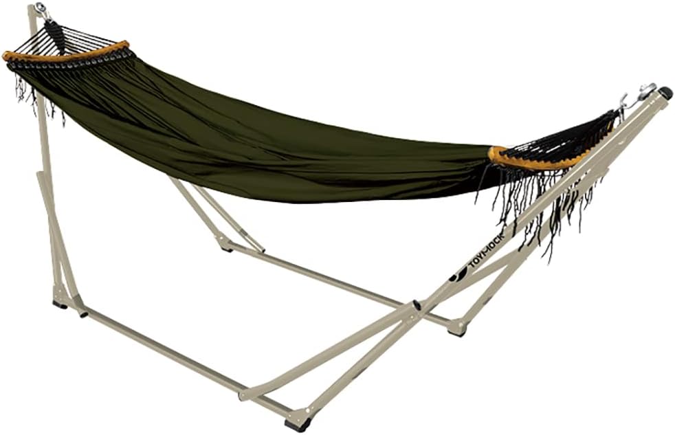 Amazon トイモック(Toy Mock) ハンモック 自立式 2way ハンモックチェア ラシック 折り畳み カーキ MOZ291