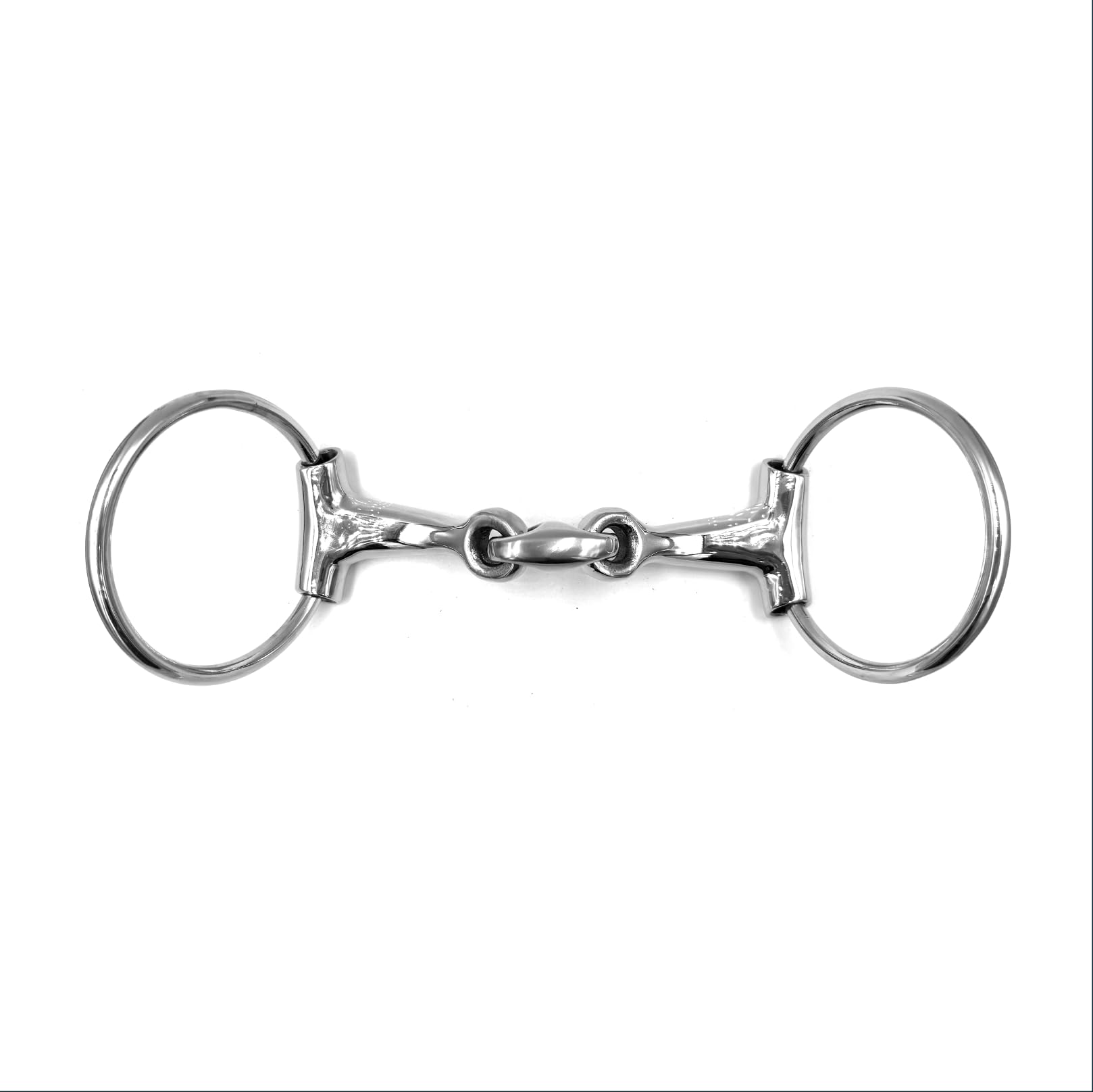 Equine Smile ES0094 ErgoBit Blocked Water Snaffle Ring Snaffle Double Broken with Fixed Angle Stainless Steel Ring Diameter 65 mm Bit Thickness 16 mm (12.5 cm) - Image 2