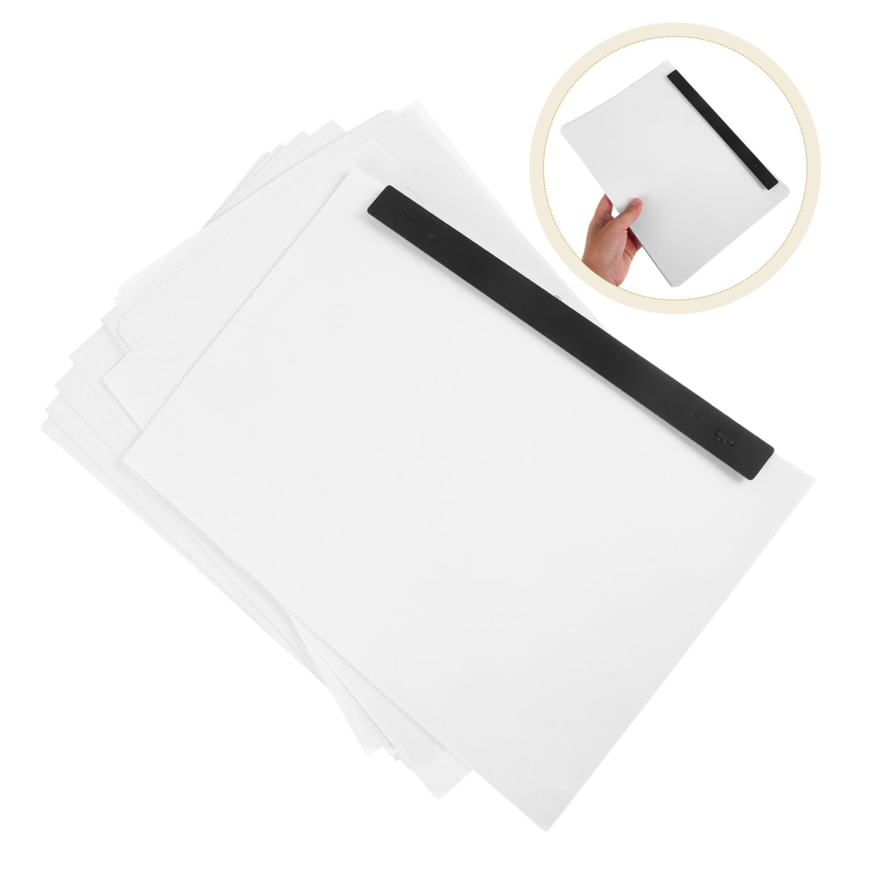 3-loch Zeichenpapier für Comics, Weißes Papier, 200 Blatt | Positionierungslineal Enthalten, für Zeichnungen und Künstlerische Arbeiten, A4-format, für Animatoren und Künstler